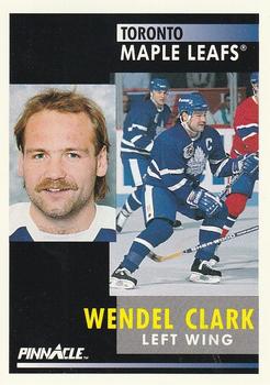 1991-92 Pinnacle #250 Wendel Clark Front
