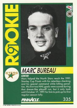 1991-92 Pinnacle #335 Marc Bureau Back