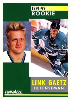 1991-92 Pinnacle #339 Link Gaetz Front