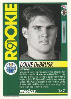 1991-92 Pinnacle #347 Louie DeBrusk Back