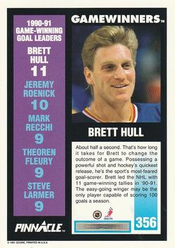 1991-92 Pinnacle #356 Brett Hull Back