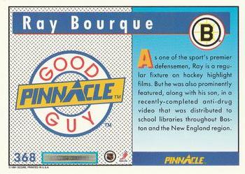 1991-92 Pinnacle #368 Ray Bourque Back