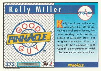 1991-92 Pinnacle #372 Kelly Miller Back
