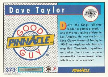 1991-92 Pinnacle #373 Dave Taylor Back