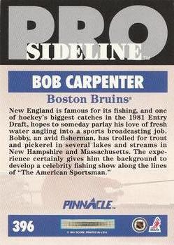 1991-92 Pinnacle #396 Bob Carpenter Back