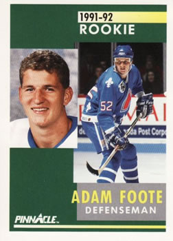 1991-92 Pinnacle #337 Adam Foote Front