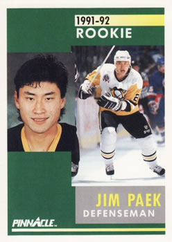 1991-92 Pinnacle #344 Jim Paek Front