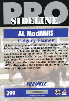 1991-92 Pinnacle #399 Al MacInnis Back
