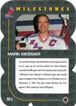 1998-99 Be a Player - All-Star Milestones #M2 Mark Messier Back