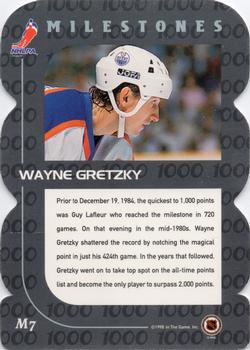 1998-99 Be a Player - All-Star Milestones #M7 Wayne Gretzky Back