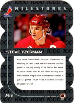 1998-99 Be a Player - All-Star Milestones #M10 Steve Yzerman Back