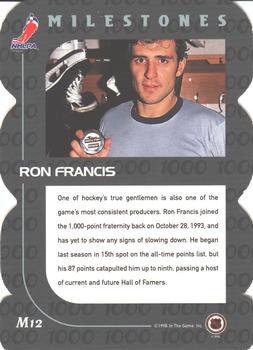 1998-99 Be a Player - All-Star Milestones #M12 Ron Francis Back