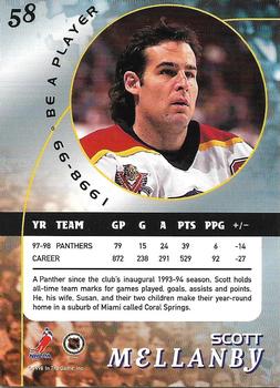 1998-99 Be a Player - Gold Atlanta National #58 Scott Mellanby Back