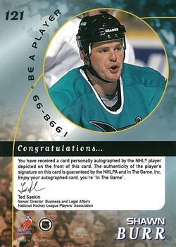 1998-99 Be a Player - Autographs #121 Shawn Burr Back