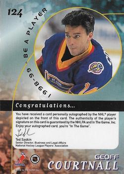 1998-99 Be a Player - Autographs #124 Geoff Courtnall Back