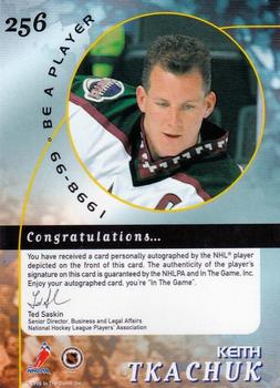 1998-99 Be a Player - Autographs #256 Keith Tkachuk Back