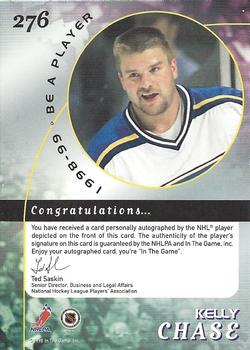 1998-99 Be a Player - Autographs #276 Kelly Chase Back
