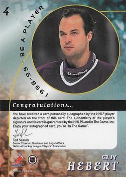 1998-99 Be a Player - Autographs Gold #4 Guy Hebert Back