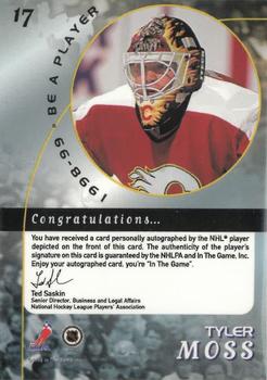 1998-99 Be a Player - Autographs Gold #17 Tyler Moss Back