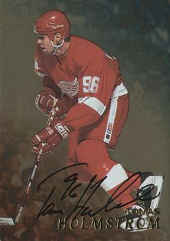 1998-99 Be a Player - Autographs Gold #196 Tomas Holmstrom Front