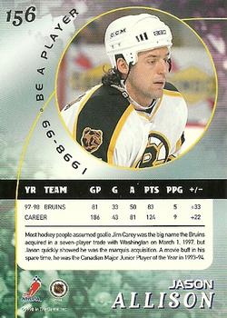 1998-99 Be a Player - Gold #156 Jason Allison Back