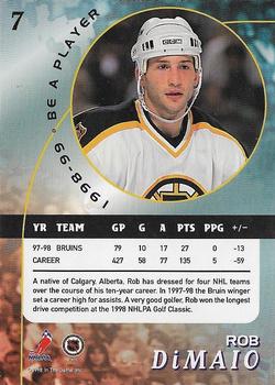 1998-99 Be a Player - Gold #7 Rob Dimaio Back