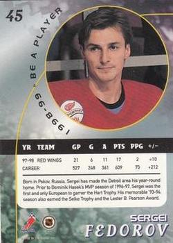 1998-99 Be a Player - Gold #45 Sergei Fedorov Back