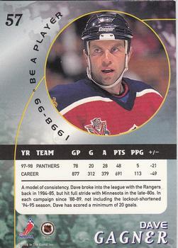 1998-99 Be a Player - Gold #57 Dave Gagner Back