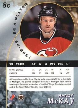 1998-99 Be a Player - Gold #80 Randy McKay Back