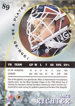 1998-99 Be a Player - Gold #89 Mike Richter Back