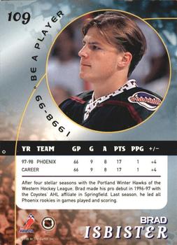 1998-99 Be a Player - Gold #109 Brad Isbister Back