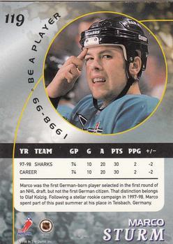 1998-99 Be a Player - Gold #119 Marco Sturm Back