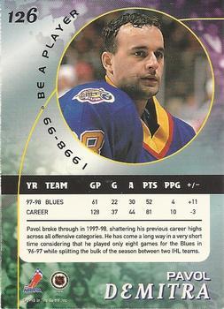 1998-99 Be a Player - Gold #126 Pavol Demitra Back