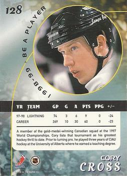 1998-99 Be a Player - Gold #128 Cory Cross Back