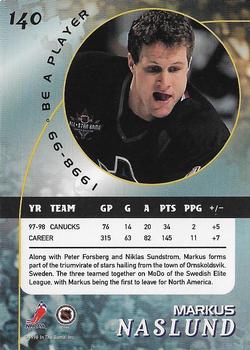 1998-99 Be a Player - Gold #140 Markus Naslund Back