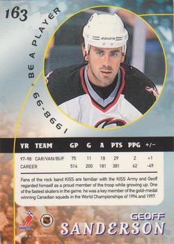 1998-99 Be a Player - Gold #163 Geoff Sanderson Back
