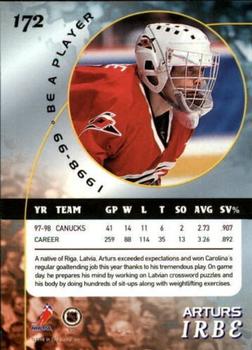 1998-99 Be a Player - Gold #172 Arturs Irbe Back