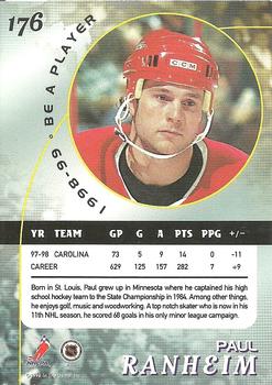 1998-99 Be a Player - Gold #176 Paul Ranheim Back