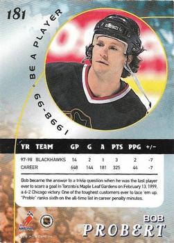1998-99 Be a Player - Gold #181 Bob Probert Back
