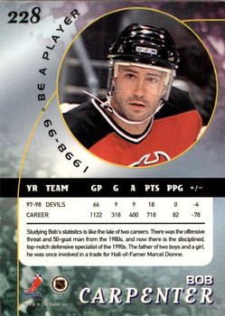 1998-99 Be a Player - Gold #228 Bob Carpenter Back