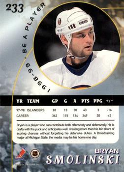 1998-99 Be a Player - Gold #233 Bryan Smolinski Back