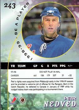 1998-99 Be a Player - Gold #243 Petr Nedved Back