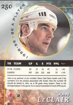 1998-99 Be a Player - Gold #250 John LeClair Back