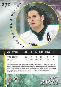 1998-99 Be a Player - Gold #270 Mike Ricci Back