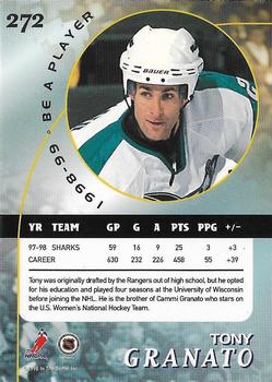 1998-99 Be a Player - Gold #272 Tony Granato Back