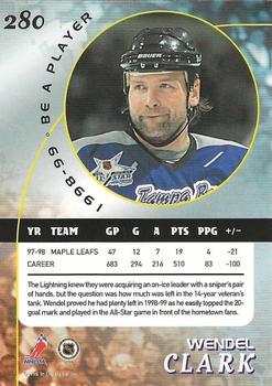 1998-99 Be a Player - Gold #280 Wendel Clark Back