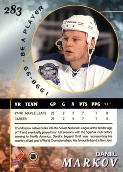 1998-99 Be a Player - Gold #283 Daniil Markov Back