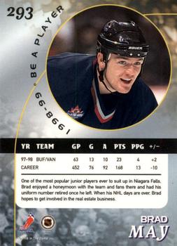 1998-99 Be a Player - Gold #293 Brad May Back