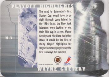 1998-99 Be a Player - Playoff Highlights #H-3 Wayne Gretzky Back