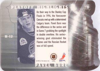 1998-99 Be a Player - Playoff Highlights #H-12 Pavel Bure Back